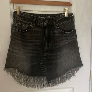 Black jean skirt